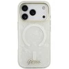 Dėklas Guess IML Shell Script Metal MagSafe Case for iPhone 17 Pro Max - Baltas