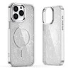 Hurtel Glitter Dėklas MagSafe Compatible skirtas Apple iPhone 17 Pro Max – Semi-skaidrus