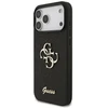 Guess PU Fixed Glitter 4G Metal Logo dėklas skirtas Apple iPhone 17 Pro Max juodos spalvos