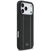 Mercedes Leather Star Pattern Stripes MagSafe dėklas skirtas Apple iPhone 17 Pro Max juodos spalvos
