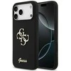 Guess Silicone Big 4G Script dėklas skirtas Apple iPhone 17 Pro Max juodos spalvos
