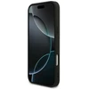 Guess PU Fixed Glitter 4G Metal Logo dėklas skirtas Apple iPhone 17 Pro Max juodos spalvos