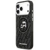 Dėklas Karl Lagerfeld IML Glitter Karl & Choupette Heads Logo MagSafe for Apple iPhone 17 Pro Max juodos spalvos