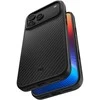 Telefono dėklas iPhone 17 Pro Max juodas aramidas MagSafe Spigen