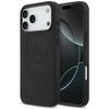 Original dėklas MERCEDES Leather Vintage Logo MagSafe skirtas Apple iPhone 17 Pro Max juodos spalvos
