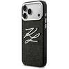 Dėklas Karl Lagerfeld IML Glitter KL Diamond Logo Case for iPhone 17 Pro Max - Juodas