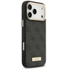 Guess 4G Logo Plate MagSafe dėklas Apple iPhone 17 Pro Max juodos spalvos