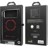 Dėklas Audi RSQ Carbon Fiber Sport Raudona Circle MagSafe skirtas Apple iPhone 17 Pro Max juodos spalvos