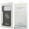 Guess PU Fixed Glitter 4G Metal Logo dėklas skirtas Apple iPhone 17 Pro Max juodos spalvos