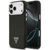 Guess Grained Triangle Logo MagSafe dėklas skirtas Apple iPhone 17 Pro Max juodos spalvos