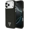 Dėklas Guess Glitter Triangle Logo MagSafe Apple iPhone 17 Pro Max juodos spalvos