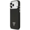 Guess Grained Triangle Logo MagSafe dėklas skirtas Apple iPhone 17 Pro Max juodos spalvos