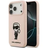 Dėklas Karl Lagerfeld Silicone Karl Sketch & Logo MagSafe Case for iPhone 17 Pro Max - Rožinė