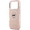 Dėklas Karl Lagerfeld IML Choupette Head Logo MagSafe skirtas Apple iPhone 17 Pro Max rožinės spalvos