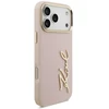 Karl Lagerfeld Karl Script Logo dėklas skirtas Apple iPhone 17 Pro Max rožinės spalvos