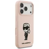 Dėklas Karl Lagerfeld Silicone Karl Sketch & Logo MagSafe Case for iPhone 17 Pro Max - Rožinė