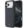 Dėklas Mercedes Leather Laurel Leaves Stripes MagSafe Apple iPhone 17 Pro Max mėlynas