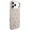 Guess PU Leather 4G Triangle Logo Gold Frame MagSafe dėklas skirtas Apple iPhone 17 Pro Max rožinės spalvos