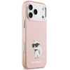 Dėklas Original Pouch Karl Lagerfeld IML Aquarelle Choupette & Logo Magsafe skirtas Apple iPhone 17 Pro Max pink