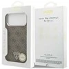 GUESS dėklas, skirtas IPHONE 17 Pro Max, suderinamas su MagSafe GUHMP17XP4TSRCMW (PU 4G su trikampio logotipu SL), ruda