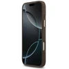 Guess 4G Logo Plate MagSafe dėklas Apple iPhone 17 Pro Max rudos spalvos