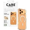 „Panzer Glass CARE by PanzerGlass“ madingas „Samba“ su baltu „MagSafe iPhone 17 Pro Max“ apsauginiu stikliuku