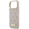 Guess 4G Logo Plate MagSafe dėklas Apple iPhone 17 Pro Max rožinės spalvos