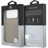 Dėklas Mercedes Leather Vintage Logo MagSafe Apple iPhone 17 Pro Max taupe