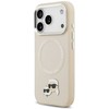 Karl Lagerfeld Karl & Choupette Pins MagSafe dėklas skirtas Apple iPhone 17 Pro Max rusvai gelsvas