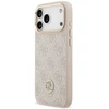 Original dėklas GUESS 4G Strass Logo & Big Strap Metal Mygtukai MagSafe skirtas Apple iPhone 17 Pro Max pink