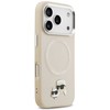 Karl Lagerfeld Karl & Choupette Pins MagSafe dėklas skirtas Apple iPhone 17 Pro Max rusvai gelsvas
