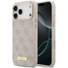 Guess 4G Logo Plate MagSafe dėklas Apple iPhone 17 Pro Max rožinės spalvos