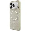 Dėklas Guess IML Peony Dot MagSafe Case for iPhone 17 Pro Max - rusvai gelsvas