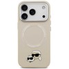 Karl Lagerfeld Karl & Choupette Pins MagSafe dėklas skirtas Apple iPhone 17 Pro Max rusvai gelsvas