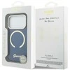 „Guess IML Script“ metalinis „MagSafe“ dėklas, skirtas „iPhone 17 Pro“ – Mėlyna