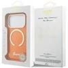 „Guess IML Script Metal MagSafe“ dėklas, skirtas „iPhone 17 Pro“ – oranžinis