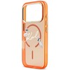 Dėklas Karl Lagerfeld IML Choupettes Karl Script Logo MagSafe Case for iPhone 17 Pro - Oranžinis