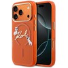 Dėklas Karl Lagerfeld IML Choupettes Karl Script Logo MagSafe Case for iPhone 17 Pro - Oranžinis
