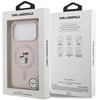 Karl Lagerfeld Liquid Silicone Karl and Choupette MagSafe dėklas skirtas Apple iPhone 17 Pro rožinės spalvos