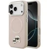 Karl Lagerfeld Karl & Choupette Pins MagSafe dėklas Apple iPhone 17 Pro rožinės spalvos