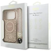 Guess IML Flowers Electro Pearl Strap MagSafe dėklas skirtas Apple iPhone 17 Pro rožinės spalvos