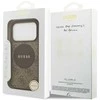 Original dėklas GUESS 4G Circle Classic Logo MagSafe skirtas Apple iPhone 17 Pro rudos spalvos