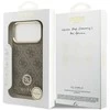 GUESS dėklas, skirtas IPHONE 17 Pro, suderinamas su MagSafe GUHMP17LP4GRMDEW (PU su 4G Strass logotipu), ruda