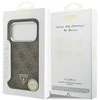 GUESS dėklas, skirtas IPHONE 17 Pro, suderinamas su MagSafe GUHMP17LP4TSRCMW (PU 4G su trikampio logotipu SL), ruda