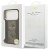 GUESS dėklas, skirtas IPHONE 17 Pro, suderinamas su MagSafe GUHMP17LPG4SEMCW (PU su 4G juostele), rudas