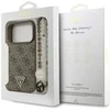 Original dėklas GUESS 4G Strap Triangle Logo MagSafe skirtas Apple iPhone 17 Pro rudos spalvos