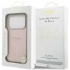 Guess Saffiano Classic Logo MagSafe dėklas skirtas Apple iPhone 17 Pro rožinės spalvos