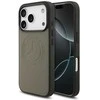 Dėklas Mercedes Leather Vintage Logo MagSafe Apple iPhone 17 Pro taupe