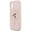Dėklas Karl Lagerfeld Silicone Karl&Choupette Ring MagSafe skirtas Apple iPhone 17 rožinės spalvos