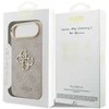 Guess PU Leather 4G Metal Logo Gold Frame dėklas skirtas Apple iPhone Air rožinės spalvos